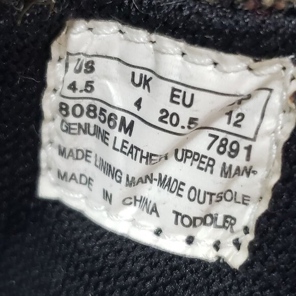 Timberland Toddler High Top Moto Boots Suede with Leather Trim Buckle Sides 4.5 - Picture 7 of 7